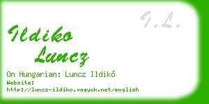 ildiko luncz business card