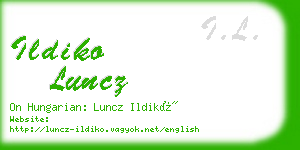 ildiko luncz business card